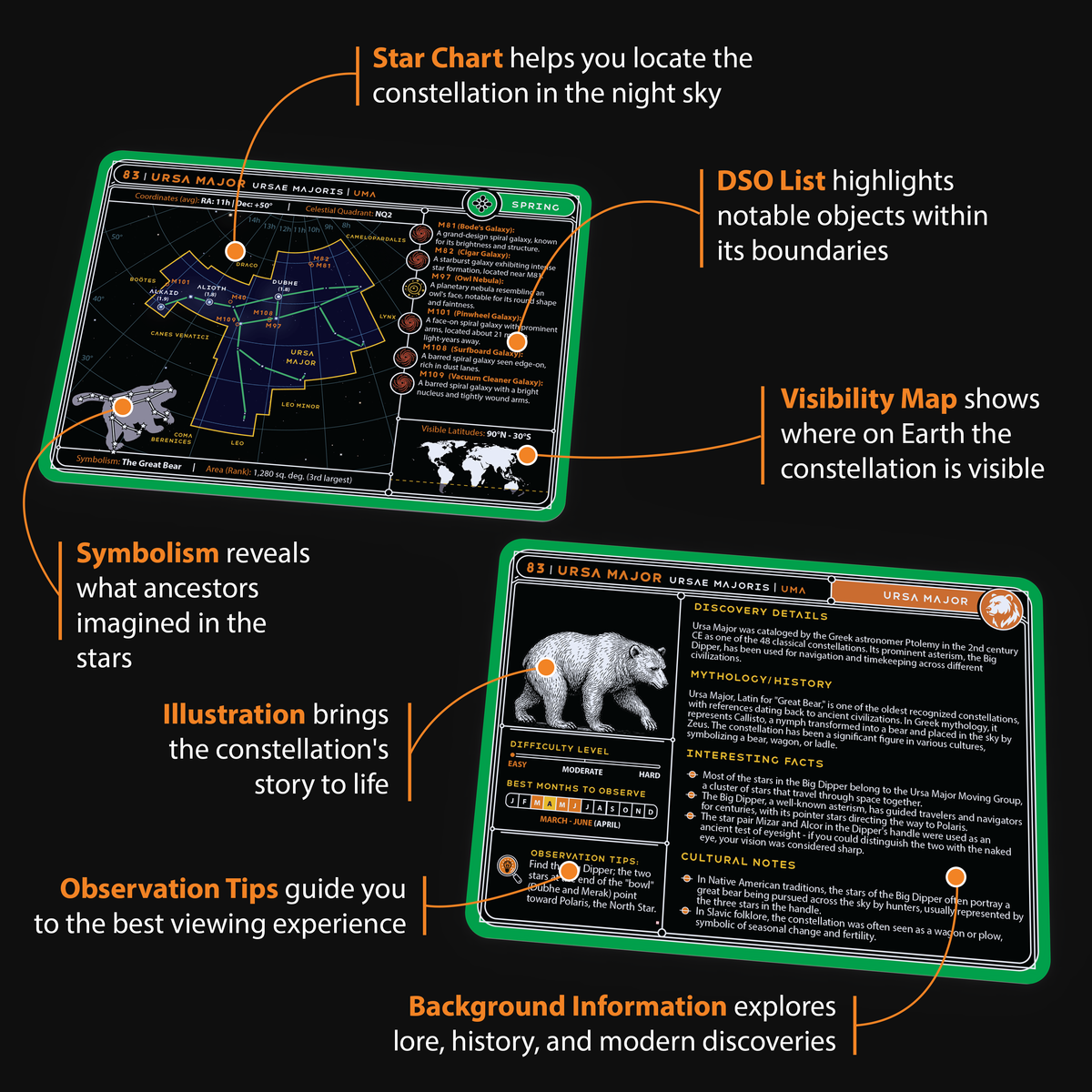 Stargazing Cards - Constellations
